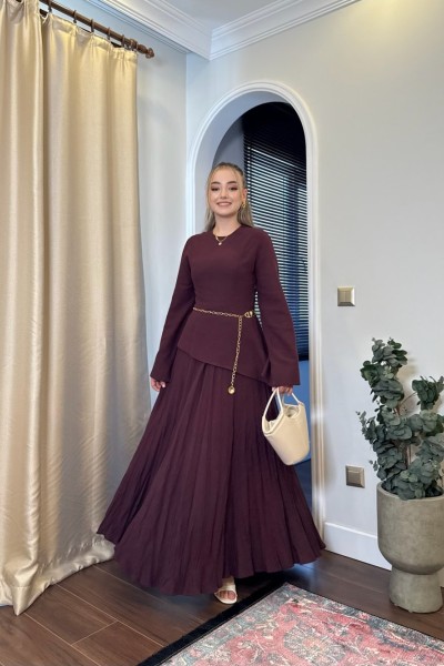 BBC JAVED ELBİSE - BORDO