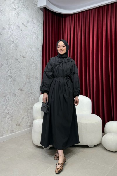 BBC KAMERON ELBİSE - SİYAH