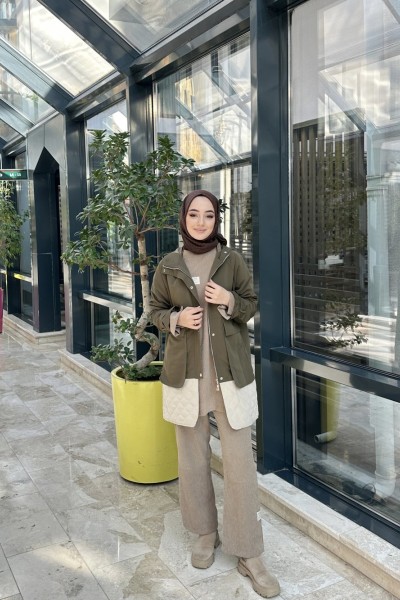 Bbc Kapitone Yağmurluk - Haki