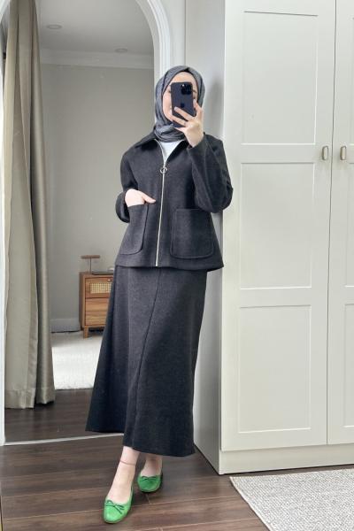 Bbc Keçe Etekli Takım - Antrasit