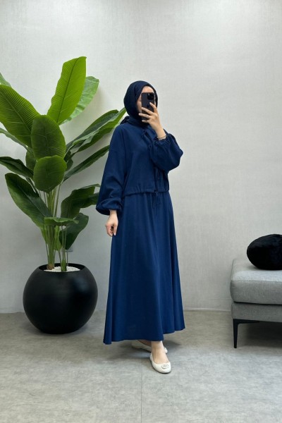 BBC KETEN ETEKLİ TAKIM - LACİVERT