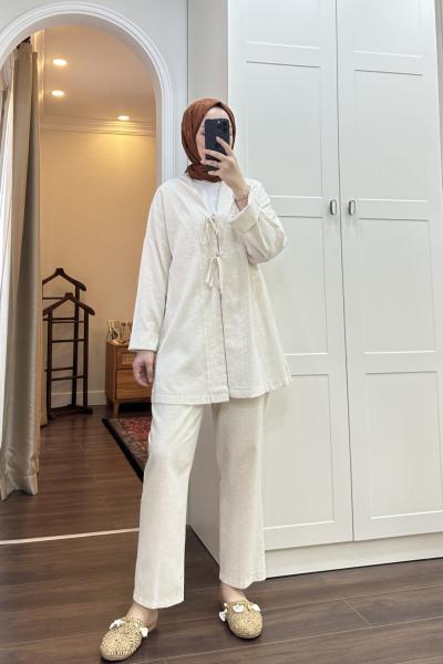 BBC KİMONOLU KETEN İKİLİ TAKIM