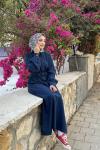 Bbc Kloe Denim Elbise - Koyu Mavi