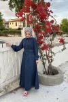 Bbc Kloe Denim Elbise - Koyu Mavi