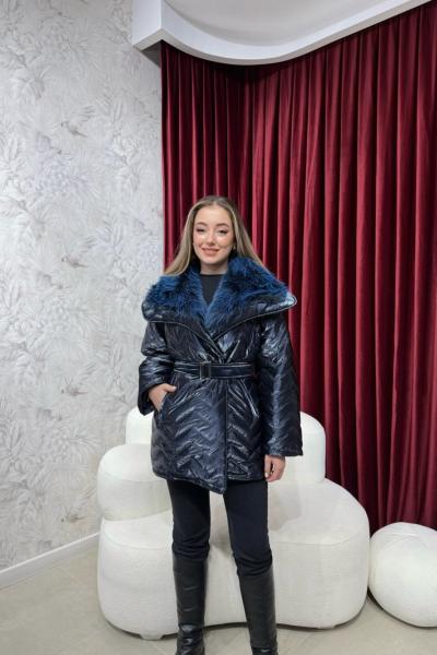 BBC KÜRK YAKALI ŞİŞME MONT - LACİVERT