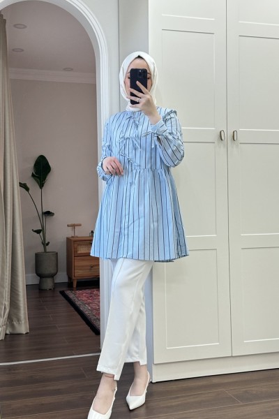 Bbc Lady Gömlek - Mavi