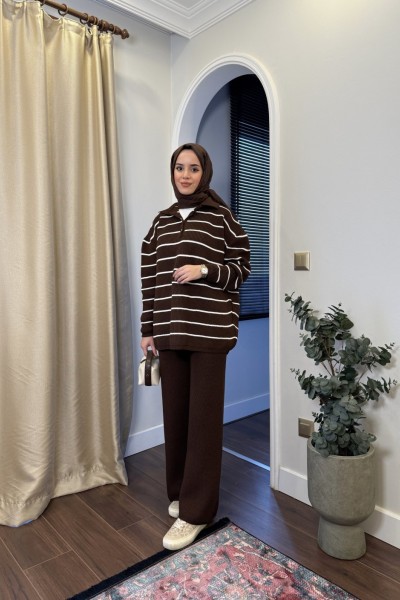 BBC LAVİ İKİLİ TAKIM - KAHVERENGİ