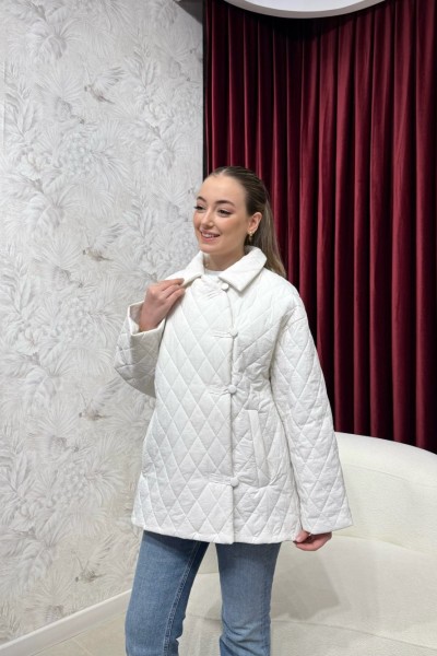 BBC LENORA KAPİTONE CEKET - EKRU