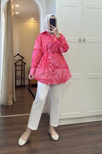 BBC LİNA KETEN GÖMLEK - FUŞYA