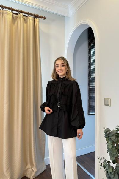 BBC LİVYA GÖMLEK - SİYAH