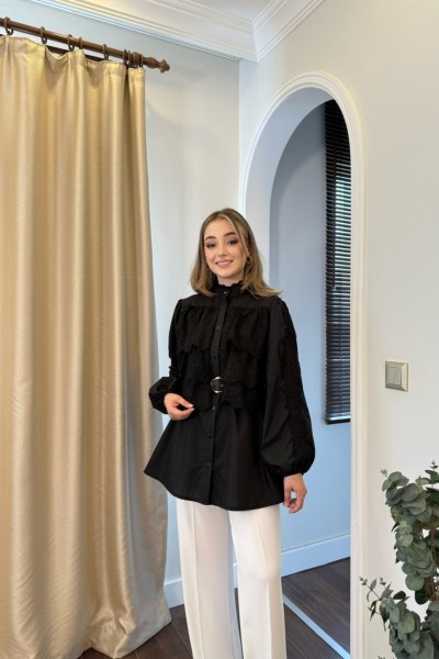 BBC LİVYA GÖMLEK - SİYAH