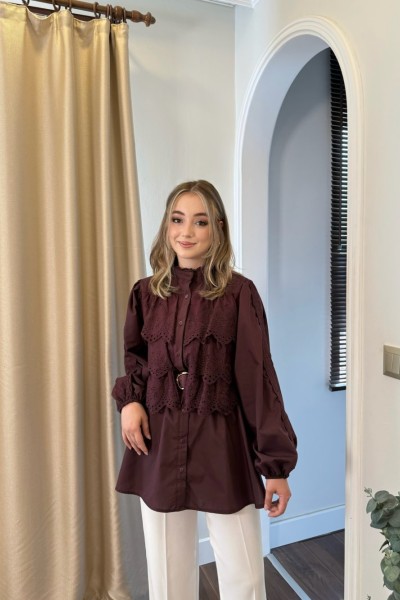 BBC LİVYA GÖMLEK - BORDO