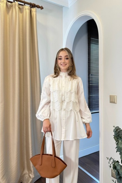 BBC LİVYA GÖMLEK - BEYAZ