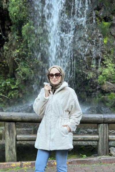 Bbc Louran Peluş Hırka - Ekru