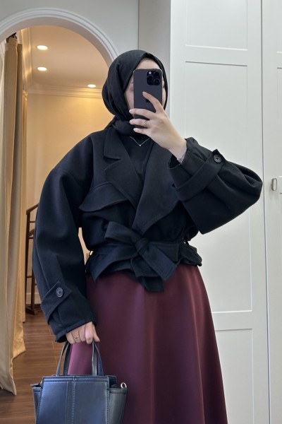 BBC LUFİA KAŞE CEKET - SİYAH