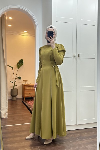 BBC LUNA ELBİSE - YAĞ YEŞİLİ