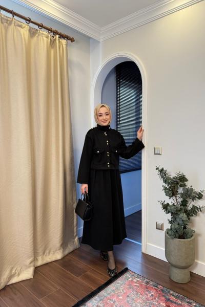 BBC MARAL KAŞE TAKIM - SİYAH