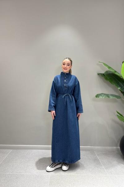 BBC MARCUS DENİM ELBİSE - LACİVERT