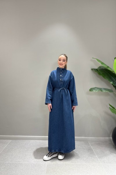 BBC MARCUS DENİM ELBİSE - LACİVERT