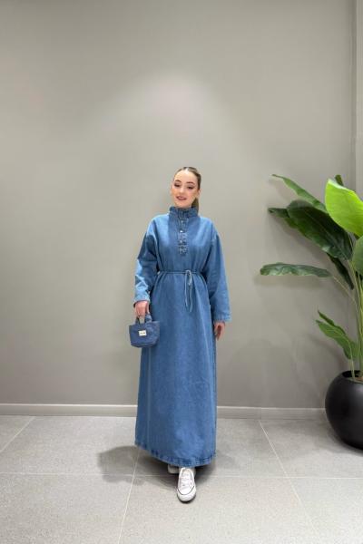 BBC MARCUS DENİM ELBİSE - AÇIK MAVİ