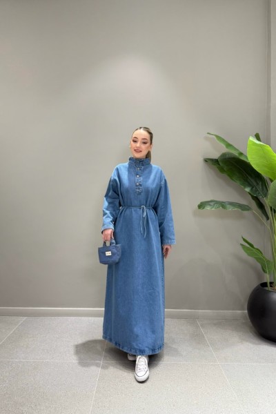 BBC MARCUS DENİM ELBİSE - AÇIK MAVİ