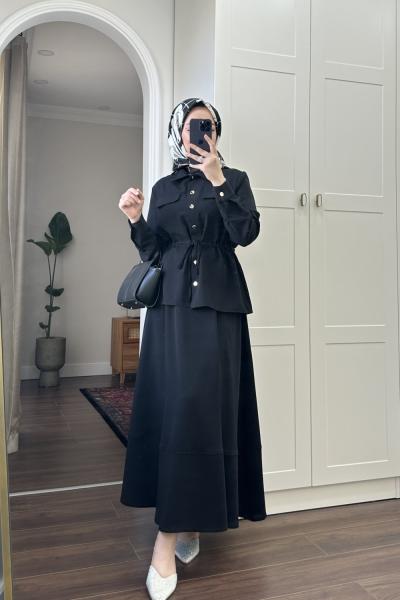 BBC MARİANA ETEKLİ TAKIM - SİYAH