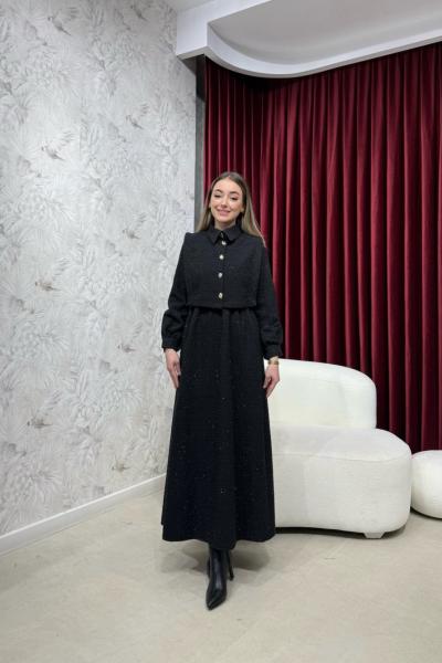 BBC MARTİN TÜVİT ELBİSE - SİYAH