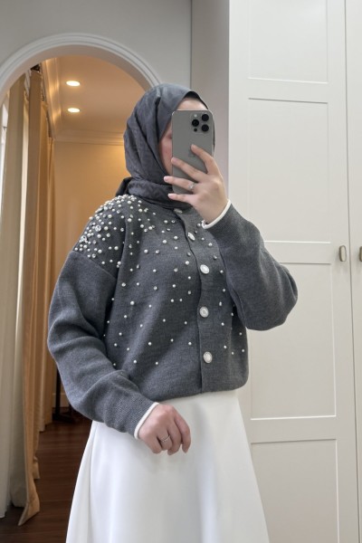 BBC MAYA TAŞLI HIRKA - GRİ