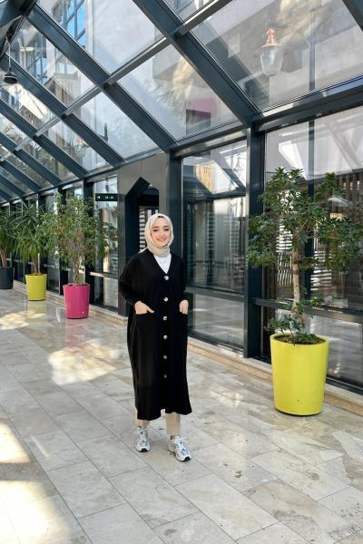 Bbc Mevsimlik İnce Triko Hırka - Siyah