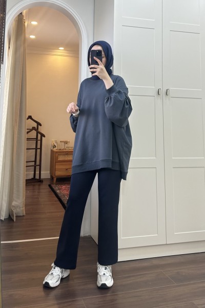 BBC MEVSİMLİK BASİC SWEAT - ANTRASİT