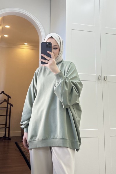 BBC MEVSİMLİK BASİC SWEAT - YEŞİL