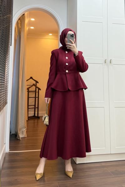 BBC MİA ETEKLİ TAKIM - BORDO