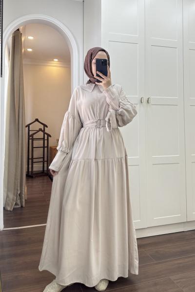 BBC MODAL PERA ELBİSE - KREM