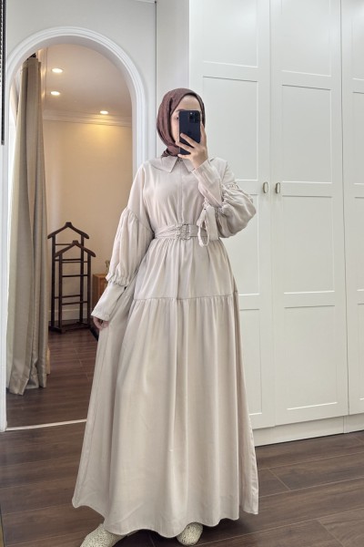 BBC MODAL PERA ELBİSE - KREM