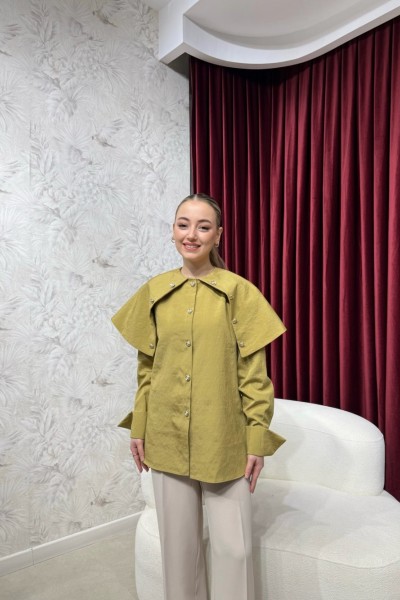 BBC NOMİLA GÖMLEK - YAĞ YEŞİLİ