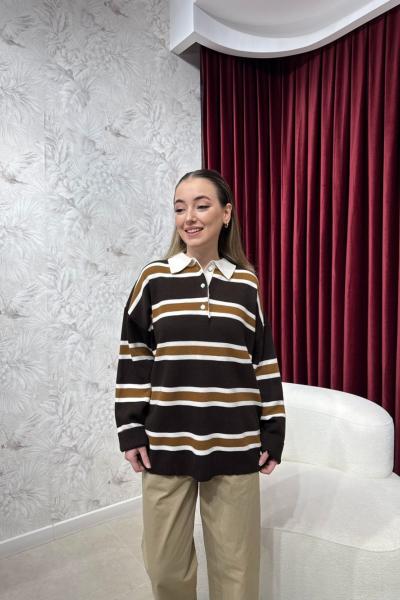 BBC NYLA SWEAT- KAHVERENGİ/CAMEL