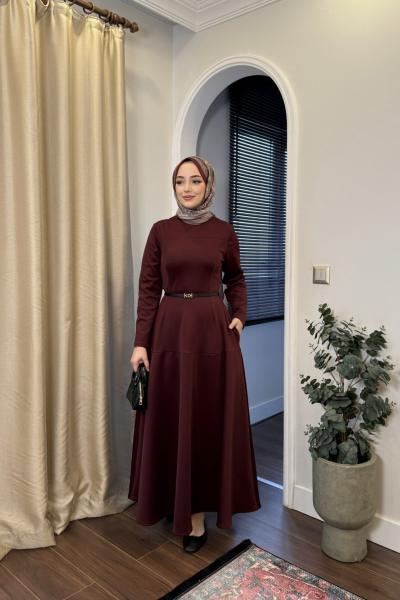 BBC OLA ELBİSE - BORDO