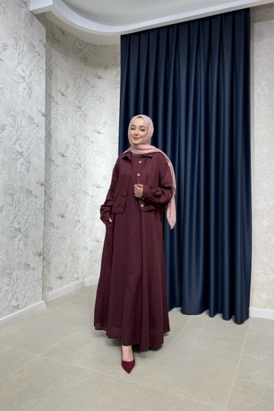 BBC OWEN ELBİSE - BORDO