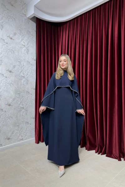 BBC PEARLS ELBİSE - LACİVERT