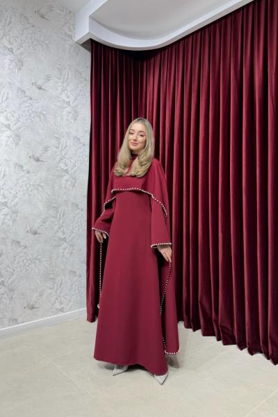 BBC PEARLS ELBİSE - BORDO