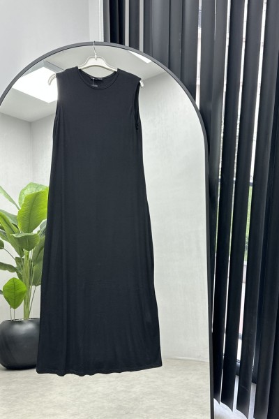 BBC PENYE İÇLİK ELBİSE - SİYAH