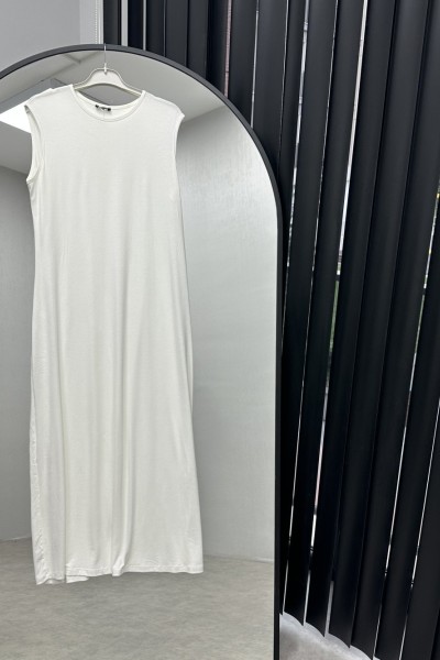 BBC PENYE İÇLİK ELBİSE - BEYAZ