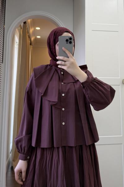 BBC PİNTEREST GÖMLEK - BORDO