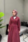 BBC POLİNA ELBİSE - BORDO