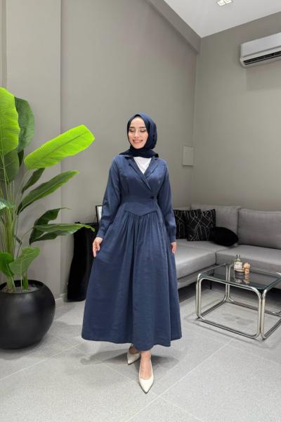 BBC POLİNA ELBİSE - LACİVERT