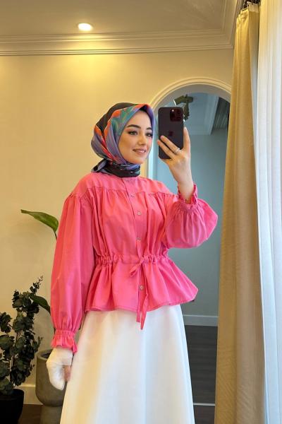 Bbc Poplin Crop Gömlek - Pembe