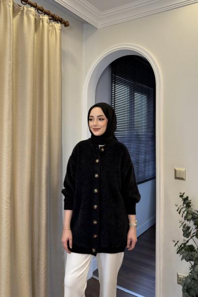 BBC PREMİUM ANGORA HIRKA - SİYAH