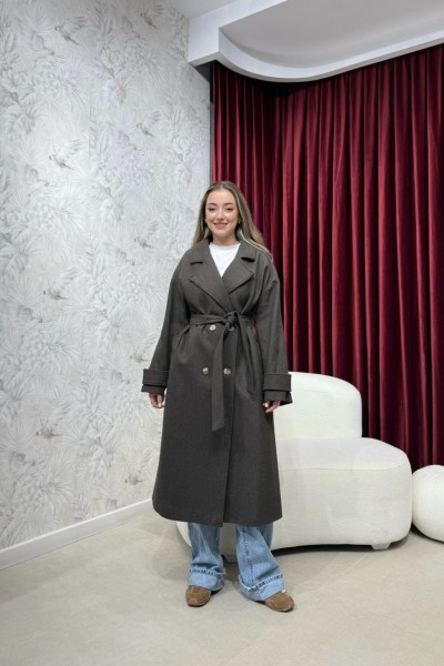 BBC PREMİUM KAŞE KABAN - KAHVERENGİ