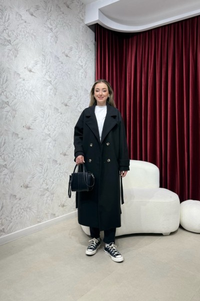 BBC PREMİUM KAŞE KABAN - SİYAH