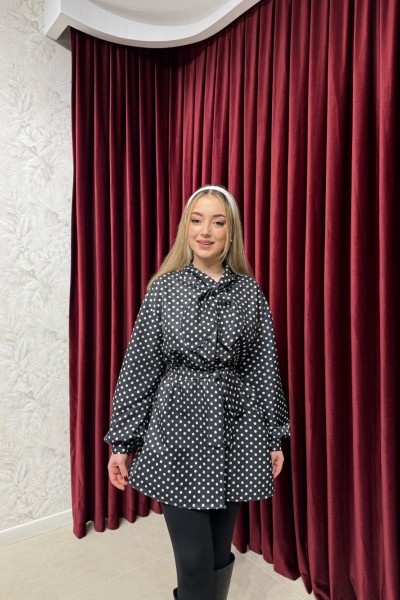 BBC PUANTİYE GÖMLEK - SİYAH